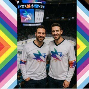 San Jose Sharks Hockey is for Everyone Long Sleeve Jersey (Size XL)